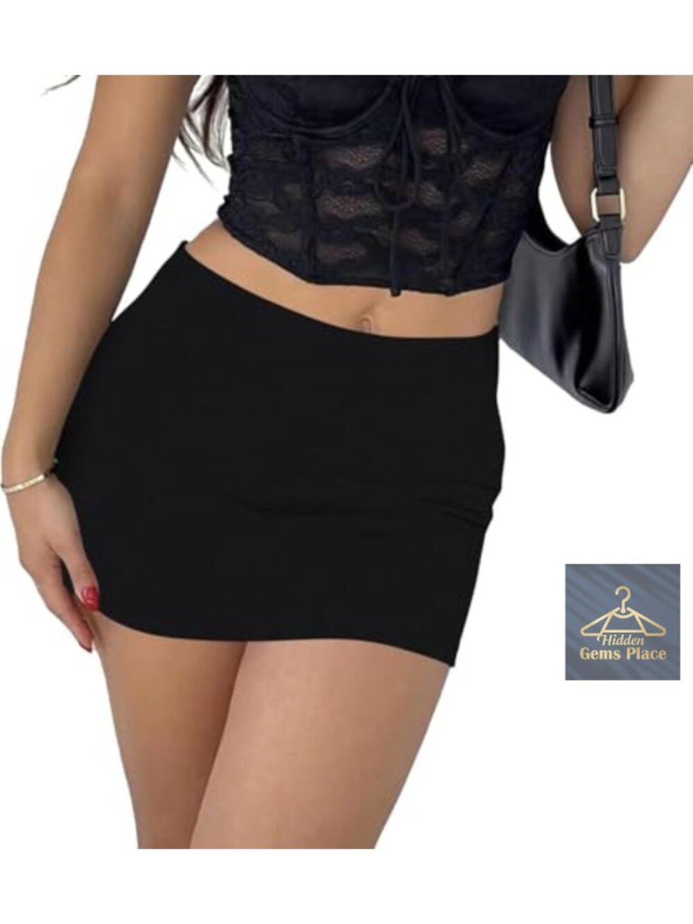 Y2K Mini Skirt with Built-In Shorts Bodycon Skorts